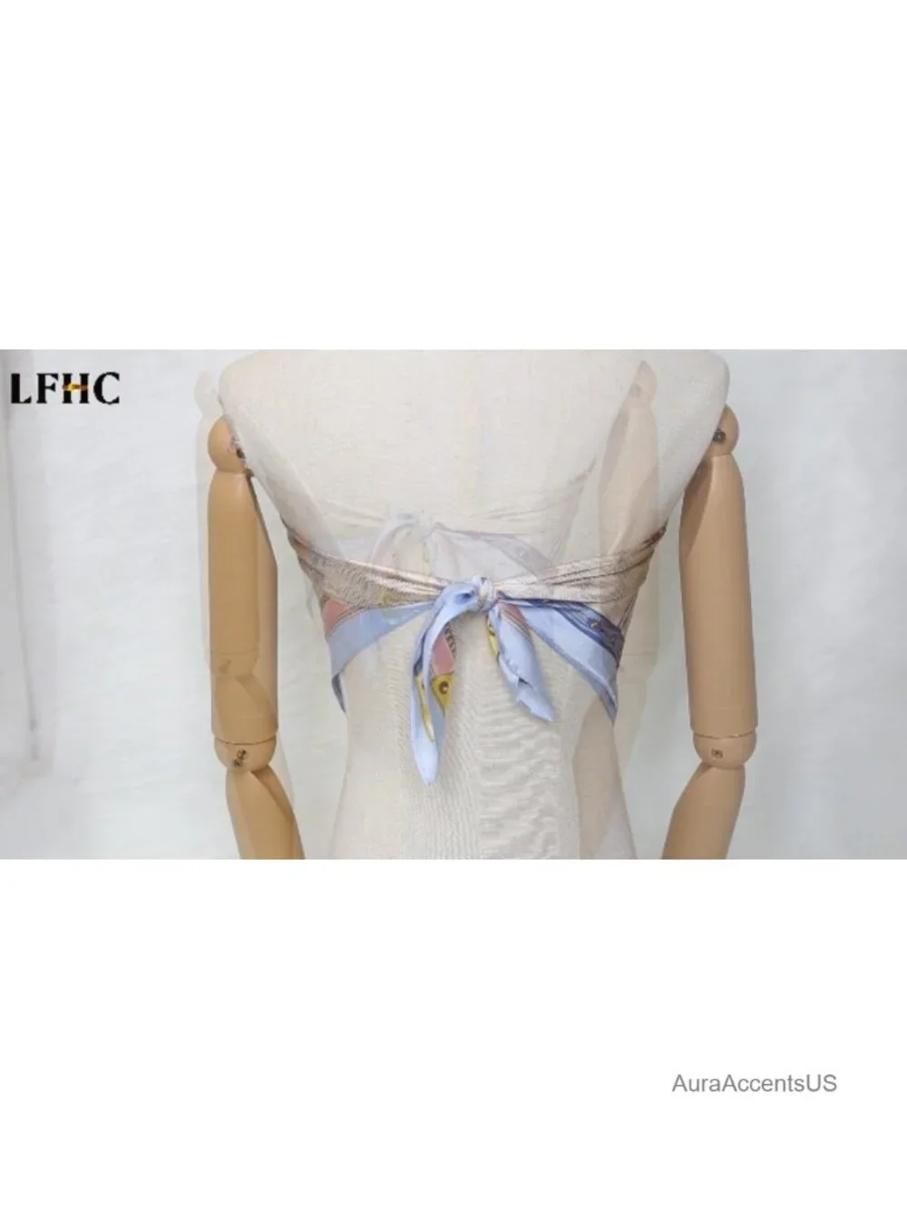 Silk-Like Square Scarf, 27.5x27.5in, Classic Pattern Bandana for Hair, Head,